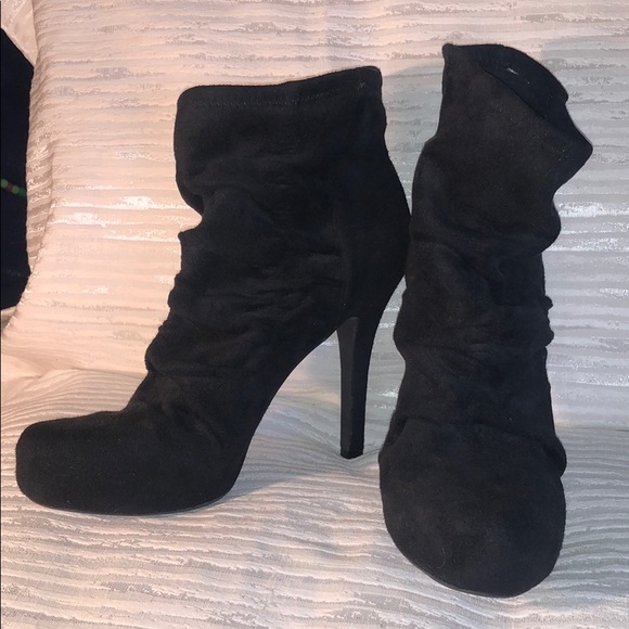 BCBGeneration Shoes - BCBG STILETTO BLACK BOOTIES FAUX SUEDE SIZE 8.5